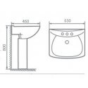 Lavabo en la columna de cerámica Dream
