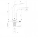 Chromium design washbasin mixer faucet - Concep't