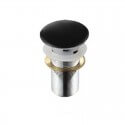 Lavabo nero Bond Clac rapido con troppo pieno