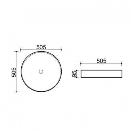 Ceramic round laying pan Fame