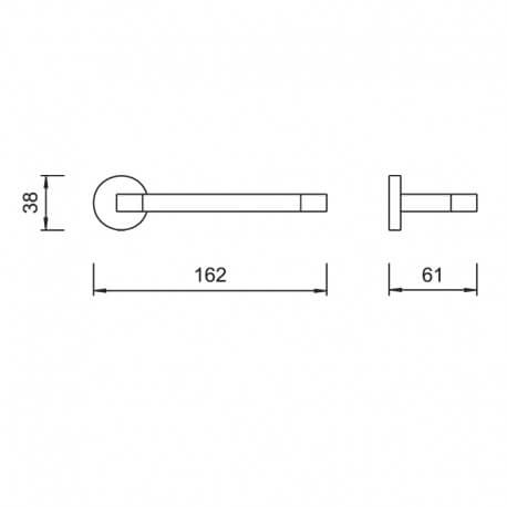 Anse toallero cromado