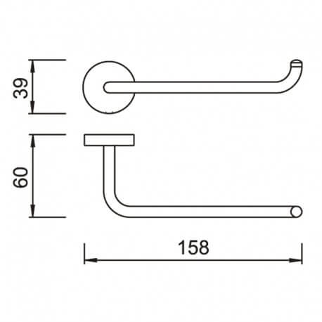 Anse toallero cromado