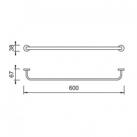 Barre Porte Serviette Simple,, Charm | Rue du Bain