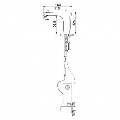Grifo Mitigeur Lavabo Sensitif Chromé Concep't