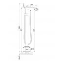 Rubinetto miscelatore acqua vasca cromato/bianco