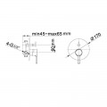 Grifo Ducha Mitigeur Recesado 2 outlets Chromé Rond