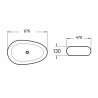 Ovale Galet Poser Vasque - Ceramica - 55x38 cm - Origine