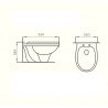 WC Suspendu Ovale - Avec Abattant - Céramique Blanc - 56x35 cm - Cottage