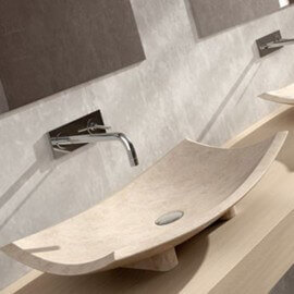 Vasque to place bowl beige stone Plume