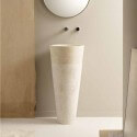 Lavabo de totem redondo en piedra beige Ultimate