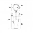 Lavabo totem rond en pierre beige Ultime | Rue du Bain