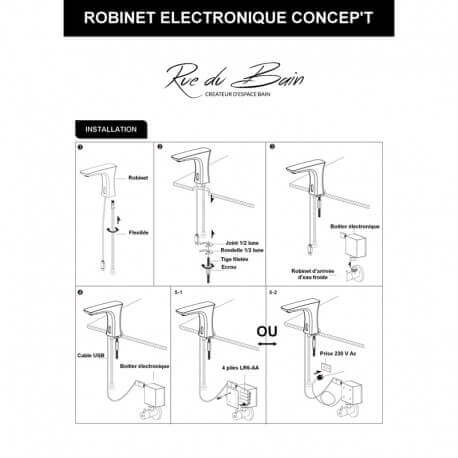 Faucet Mitigeur Lavabo Sensitif Chromé Concep't