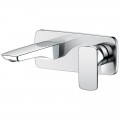 Grifo Lavabo Mural Chromé/Blanc Concep't