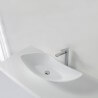 Asymmetrical Posing Vasque Solid surface White Mat - 80x38 cm - Ondea