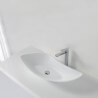 Vasque à Poser Asymétrique Solid surface Blanc Mat - 80x38 cm - Ondea