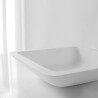 Vaso di posa quadrata - Solid surface White Mat - 42x42 cm - Xeno