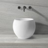 High Round Posing Tank - Solid surface White Mat - 40 cm - Nature