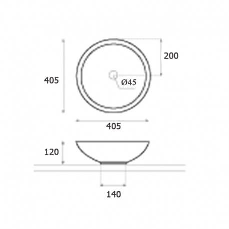 Vasque à poser pierre beige Lovely | Rue duBain