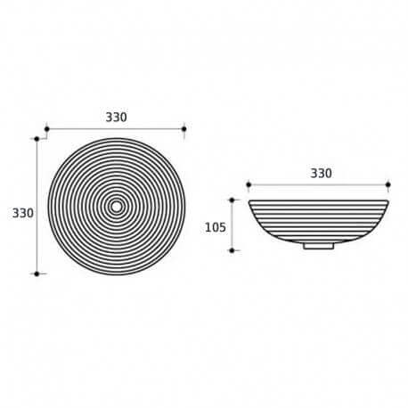 Feine Keramik runde Layout Vasc