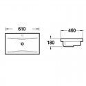 Ceramic recessing tank Evo