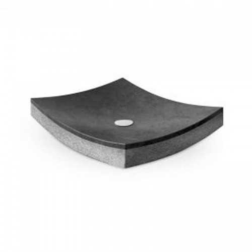 Placa rectangular, 50x40 piedra negra, Plan
