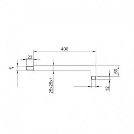 Armadio doccia Apple Mural Square Chromé Kare
