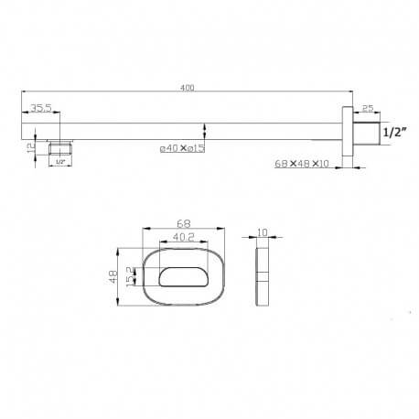 Armadio doccia mela Muro rotondo cromato E