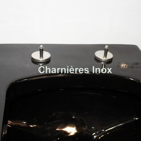 Rectangular Suspended WC - With Shredding - Shining Black Ceramic - 52x39 cm - Kube