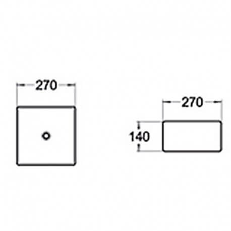 Square ceramic spacer Ness