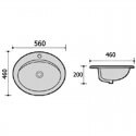 Recessable Keramik oval Verlegeschale Nea