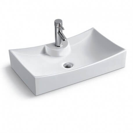 Rectangular ceramic flooring pan Lineare