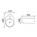 White Ceramic Round Hand Washing Machines Style