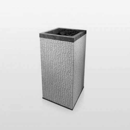 Square totem lavabo in Stonestone black natural stone