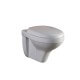 WC Suspendu Ovale, 56x35 cm, Blanc, avec Abattant, Cottage