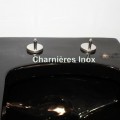 WC rettangolare sospeso, 52x39 cm, nero, con risata, Kube