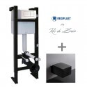 Kube schwarzes WC-Paket mit schwarzer Platte
