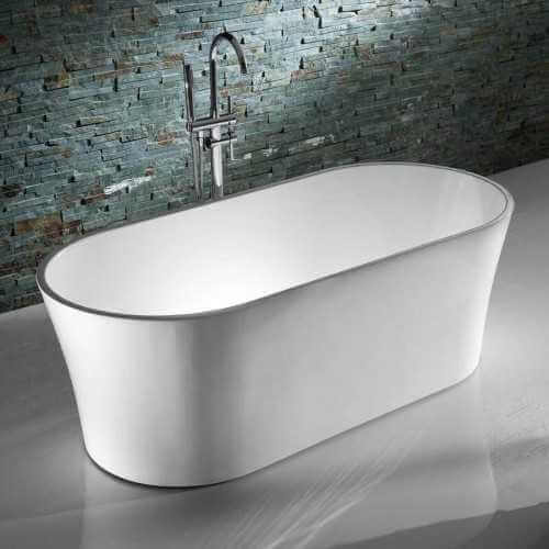  Bianco ovale acrilico ilot bagno 170 cm Bruges