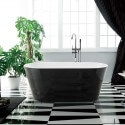 	Baignoire ilot design noire Séville | Rue du Bain