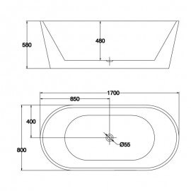  Bathtub ilot design schwarz Sevilla 2