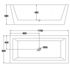 Rectangular Ilot Bath Copenhagen - Rue du Bain 2