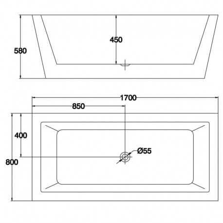 Vasca da bagno rettangolare Ilot Copenhagen - Rue du Bain