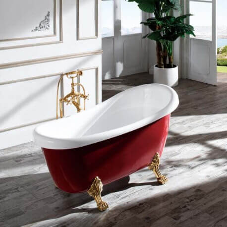  Vasca da bagno rosso e bianco Verona