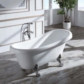  Ilot tub oval blanco estilo retro Praga