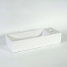 Lave main Rectangle Droite - Céramique Blanc - 38x15 cm - Minimalist