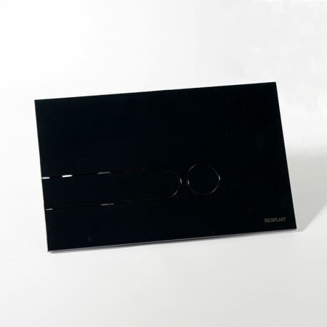 Schwarze Platte mit Farbkasten