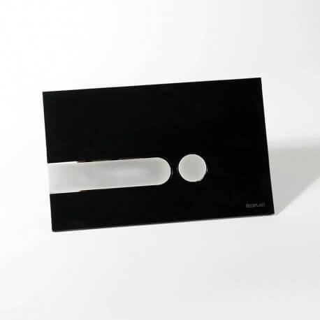 Schwarze Platte mit Farbkasten