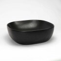Vasque carrée à poser en céramique noir mat 41 cm Vasco