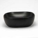 Vasque carrée à poser en céramique noir mat 41 cm Vasco