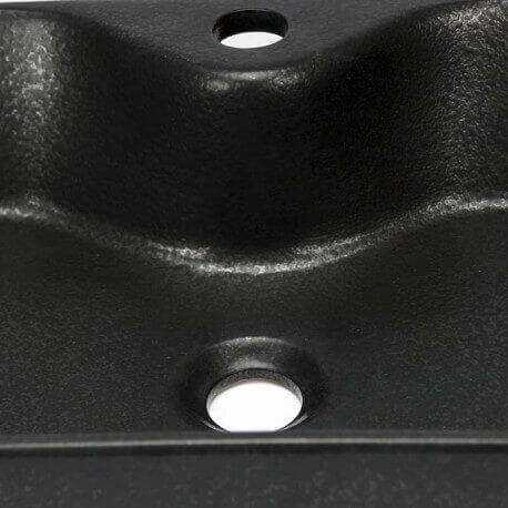 Placa rectangular de cerámica negra Edo