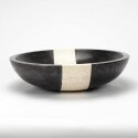Set up bowl black stone and beige Edo